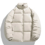 Kurtka Puchowa Męska | Pikowana z Kołnierzem Stójką na Zimę - Arkadya Outlet - Jackets