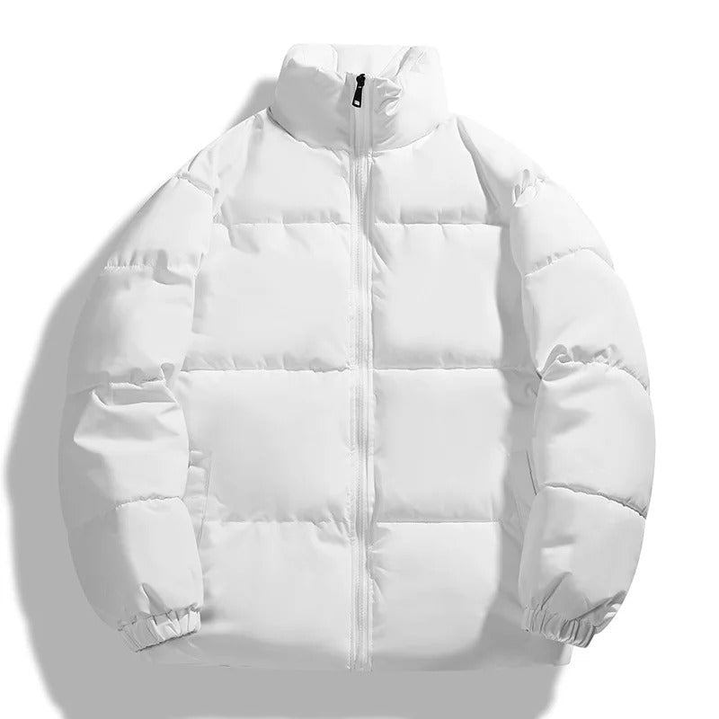 Kurtka Puchowa Męska | Pikowana z Kołnierzem Stójką na Zimę - Arkadya Outlet - Jackets