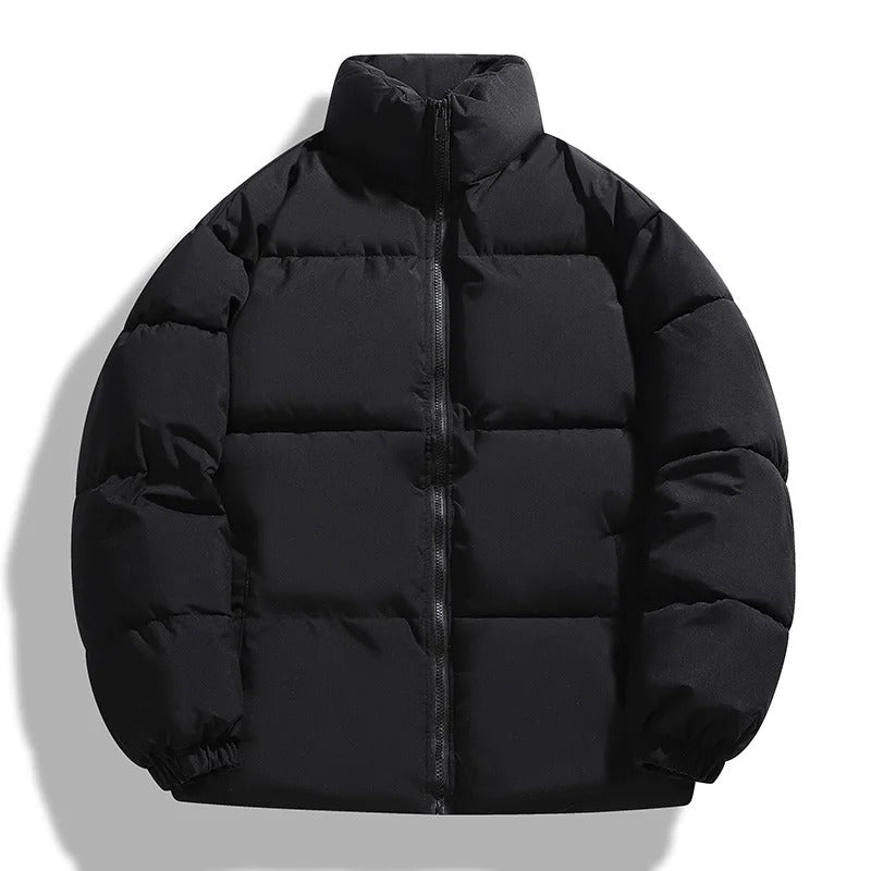 Kurtka Puchowa Męska | Pikowana z Kołnierzem Stójką na Zimę - Arkadya Outlet - Jackets