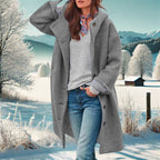 Kurtka Wiatrówka Damska | Długi krój z zapięciem na guziki - Arkadya Outlet - Jackets