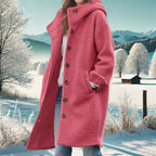 Kurtka Wiatrówka Damska | Długi krój z zapięciem na guziki - Arkadya Outlet - Jackets