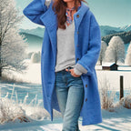 Kurtka Wiatrówka Damska | Długi krój z zapięciem na guziki - Arkadya Outlet - Jackets