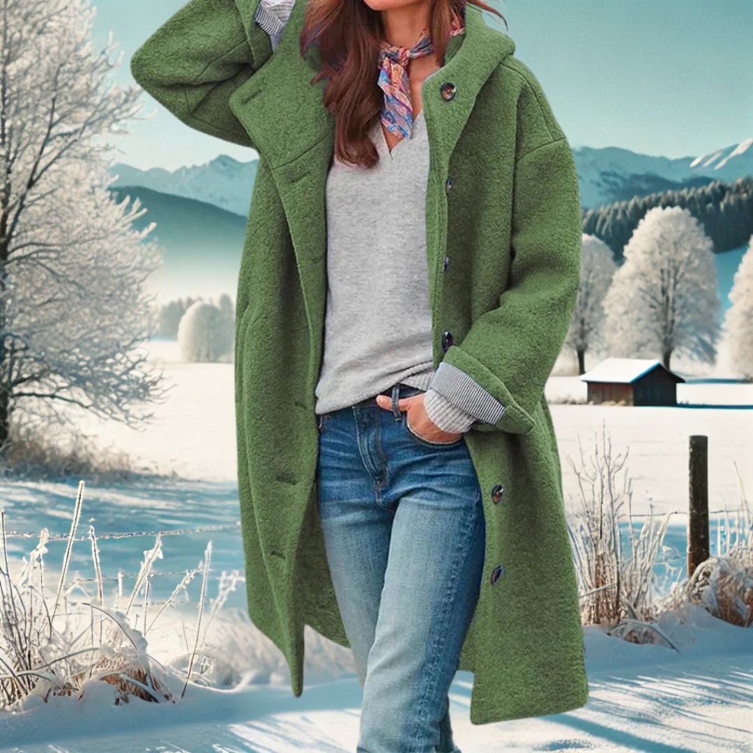 Kurtka Wiatrówka Damska | Długi krój z zapięciem na guziki - Arkadya Outlet - Jackets