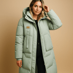 Kurtka Zimowa Damska | Dopasowany Krój z Kieszeniami - Arkadya Outlet - Jackets