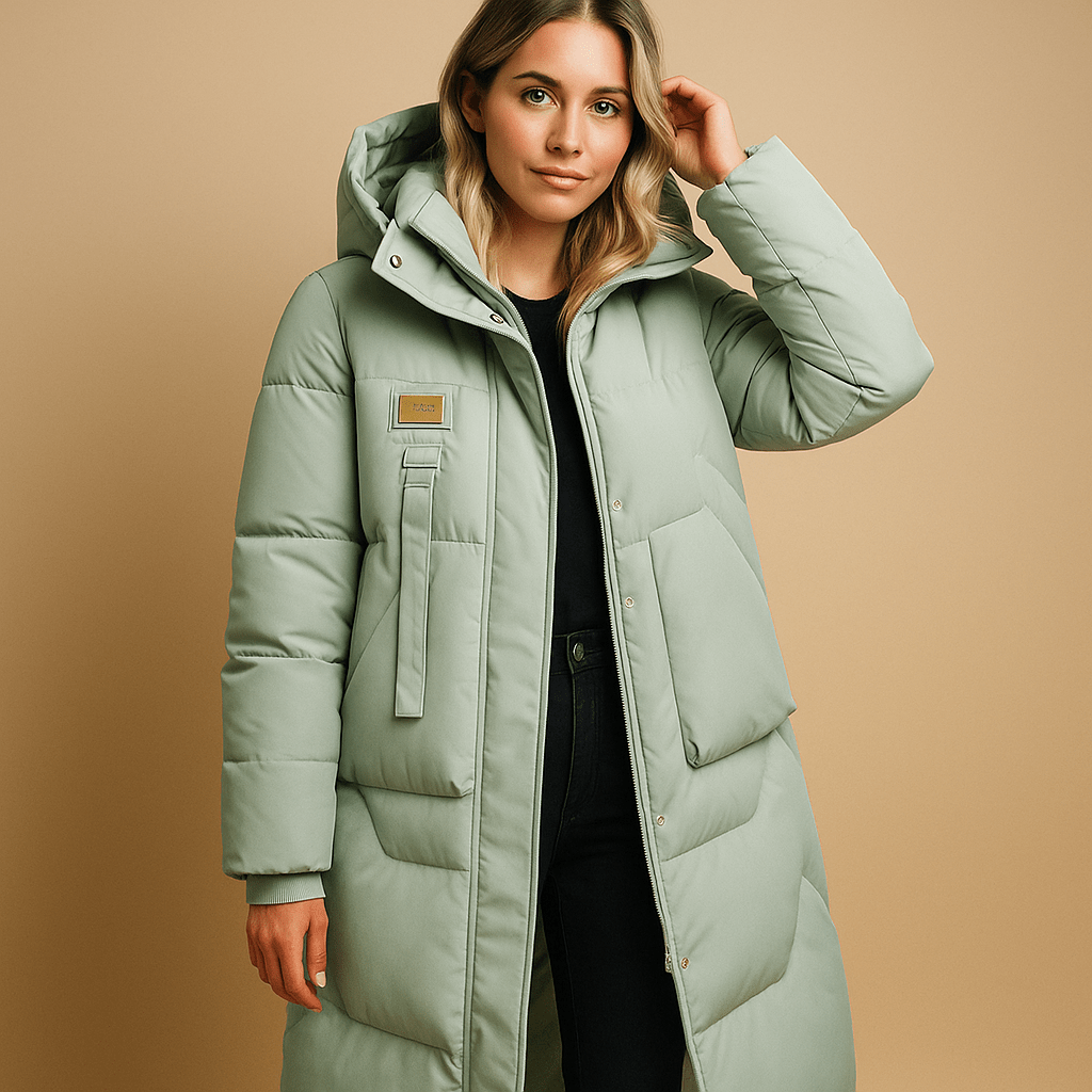 Kurtka Zimowa Damska | Dopasowany Krój z Kieszeniami - Arkadya Outlet - Jackets