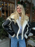 Kurtka Zimowa Damska | Krótki Krój z Luźnym Dopasowaniem - Arkadya Outlet - Jackets