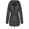 Kurtka Zimowa Damska | Pikowana z Odpinany Kapturem i Kieszeniami - Arkadya Outlet - Jackets