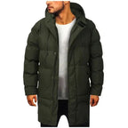 Kurtka Zimowa Męska | Długa z Odpinany Kapturem na Chłodne Dni - Arkadya Outlet - Jackets