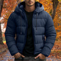 Kurtka Zimowa Męska | Dopasowany Krój z Regulowanym Kapturem - Arkadya Outlet - Jackets