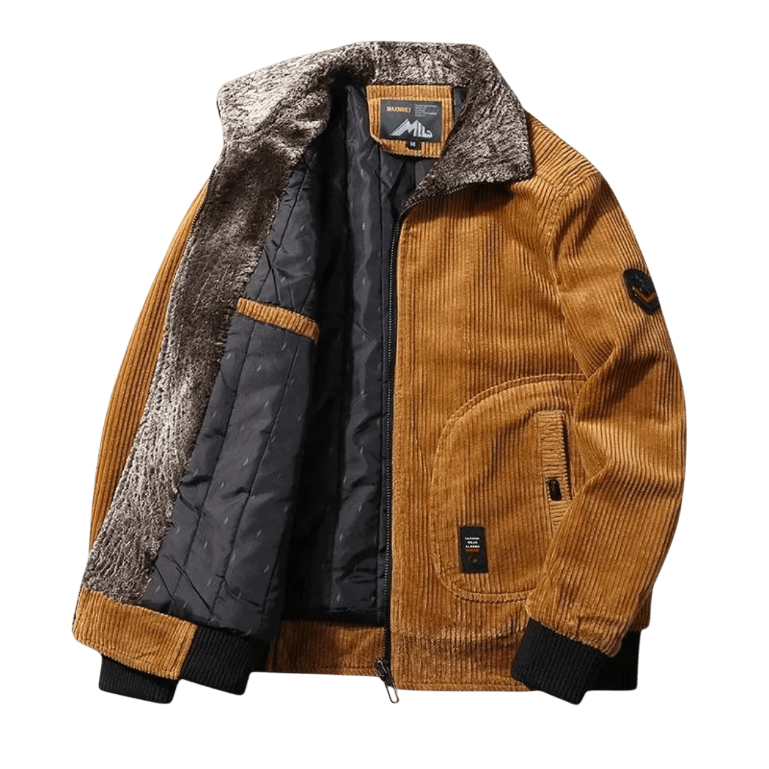 Kurtka zimowa męska konstrukcja kołnierza regularny krój prosty - Arkadya Outlet - Men Jacket