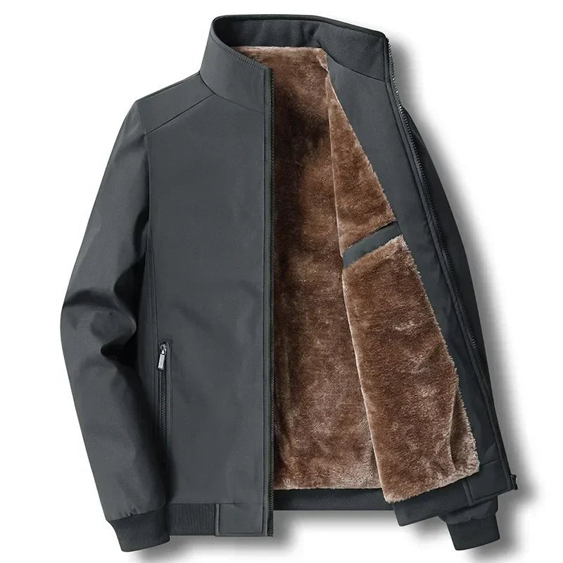 Kurtka Zimowa Męska Stójka Z Zapięciem Guzikowym Przodem - Arkadya Outlet - Men Jacket