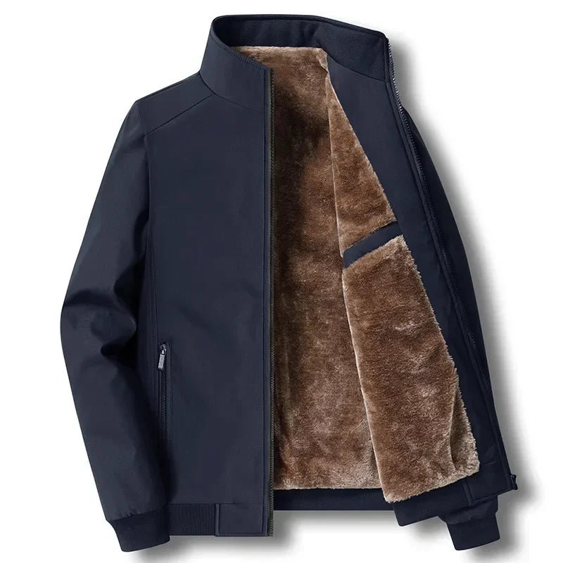 Kurtka Zimowa Męska Stójka Z Zapięciem Guzikowym Przodem - Arkadya Outlet - Men Jacket
