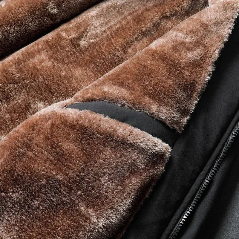 Kurtka Zimowa Męska Stójka Z Zapięciem Guzikowym Przodem - Arkadya Outlet - Men Jacket