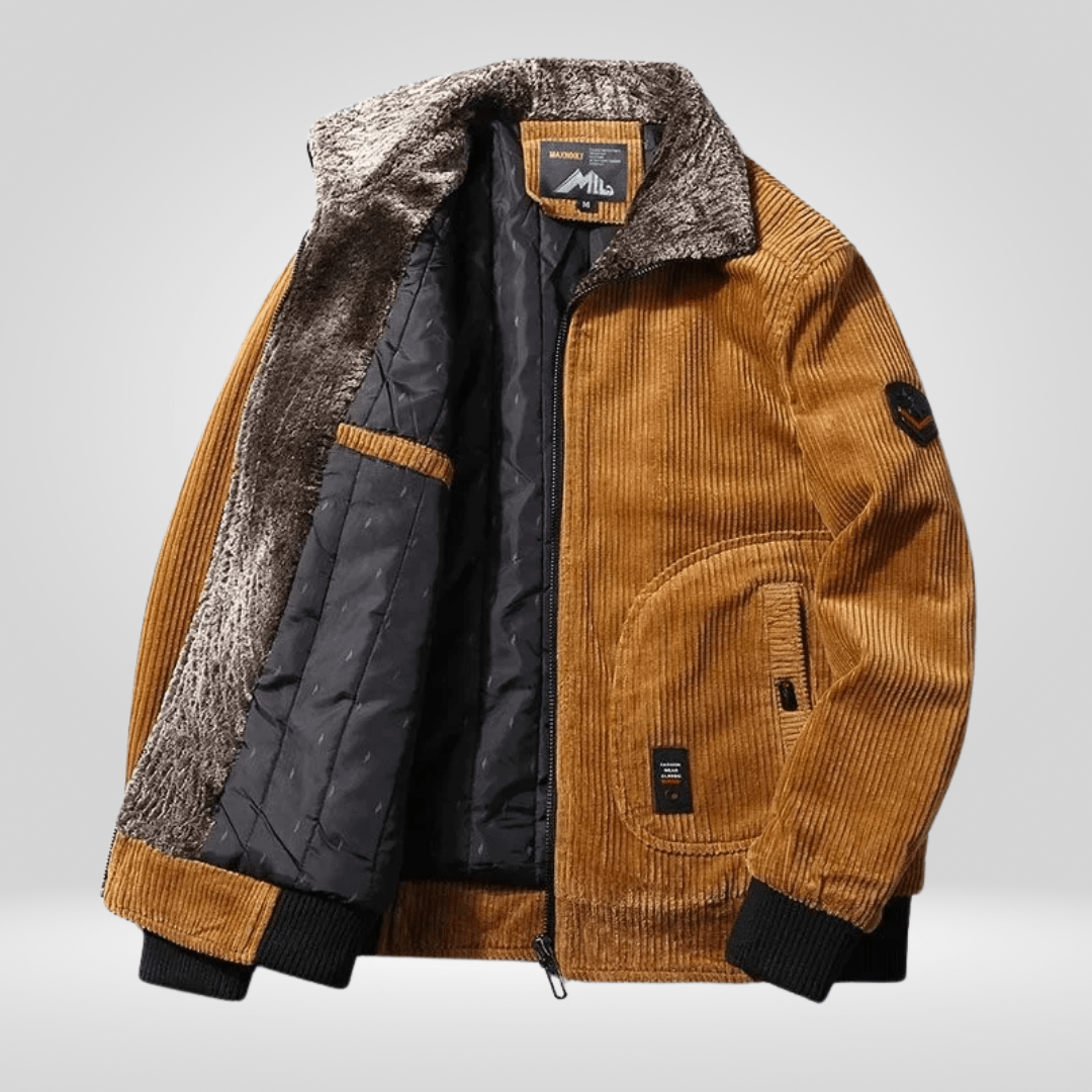 Kurtka Zimowa Męska | Wiatroodporna z Suwakiem na Całej Długości - Arkadya Outlet - Jackets