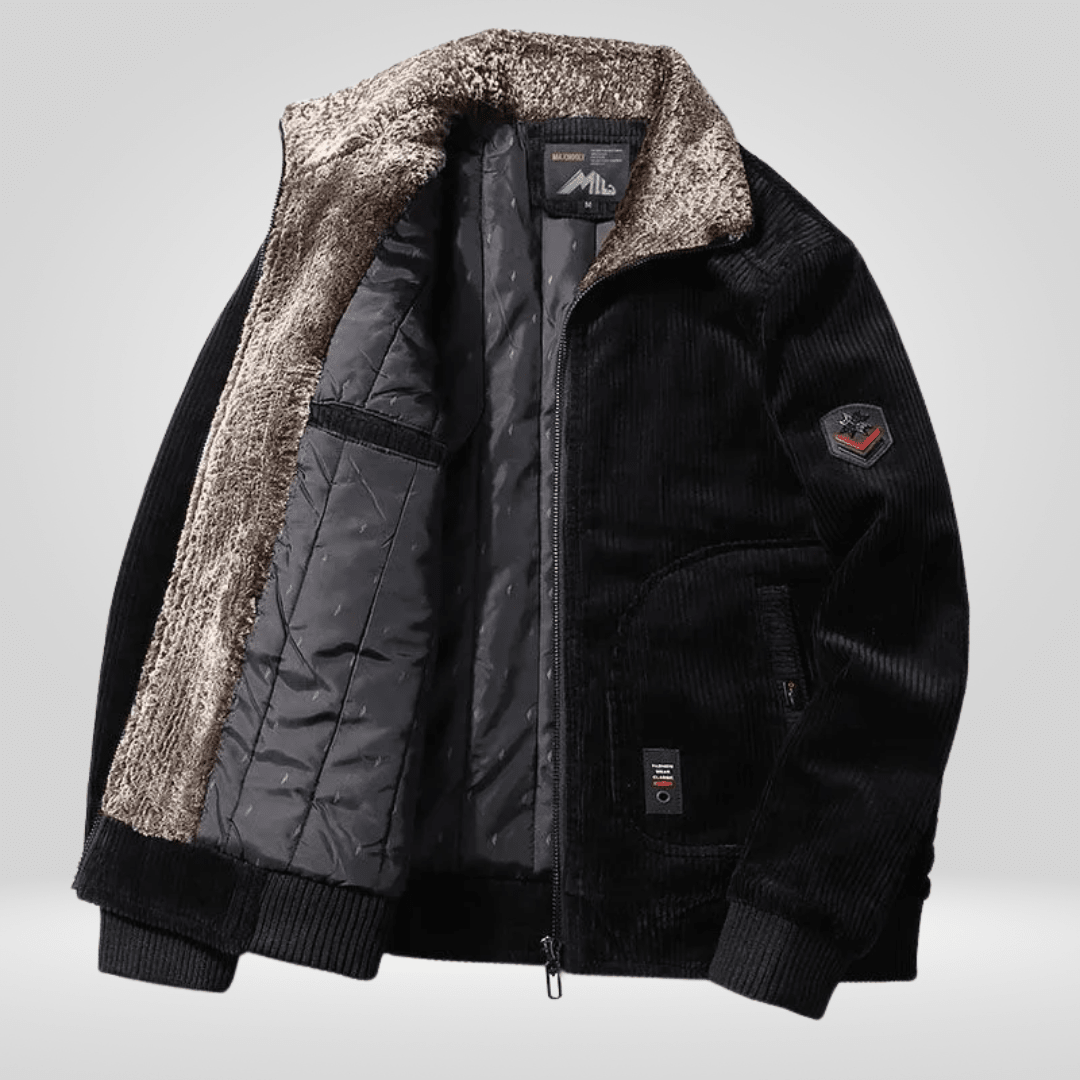 Kurtka Zimowa Męska | Wiatroodporna z Suwakiem na Całej Długości - Arkadya Outlet - Jackets