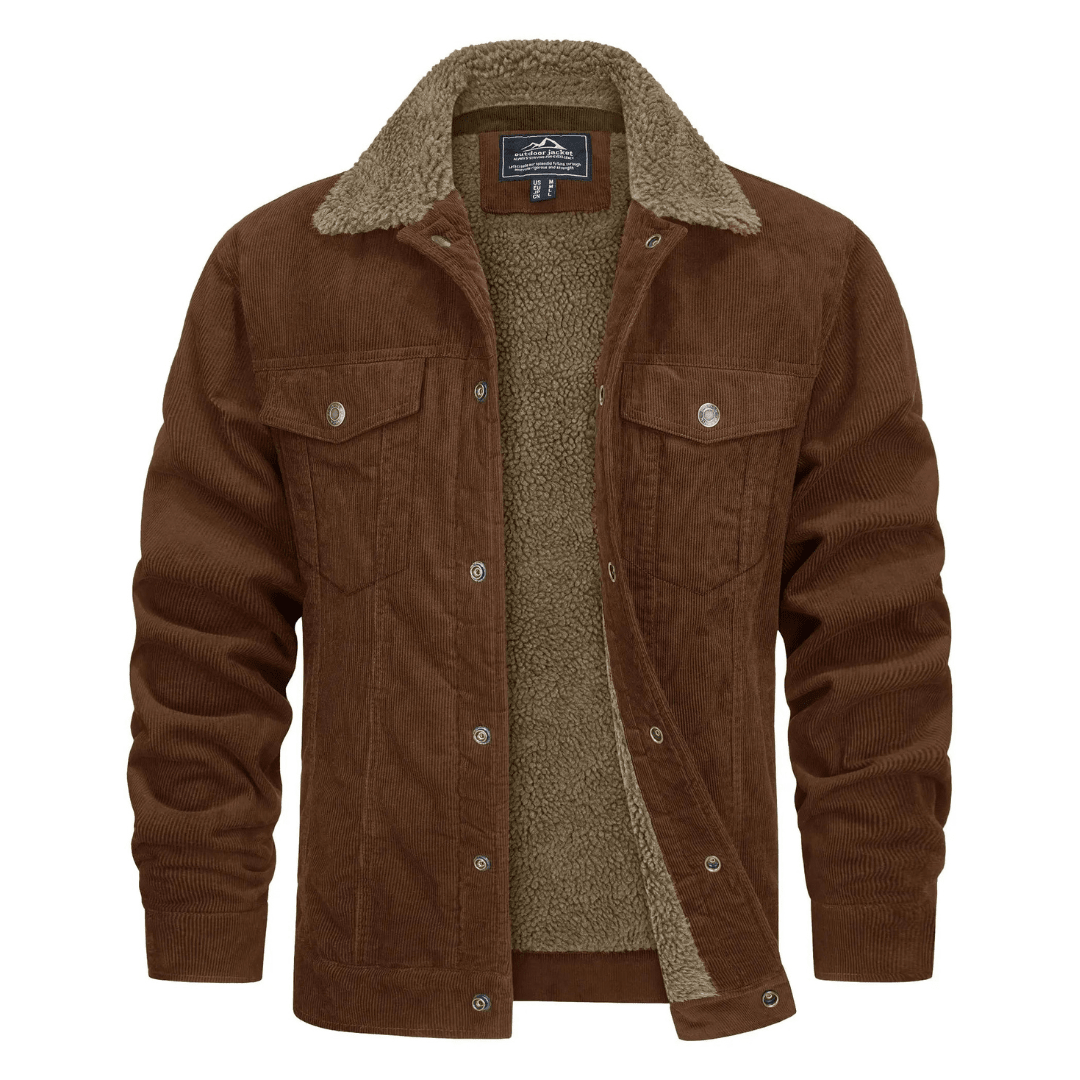 Kurtka Zimowa Męska | Zapięcie na Guziki i Standardowa Długość - Arkadya Outlet - Jackets