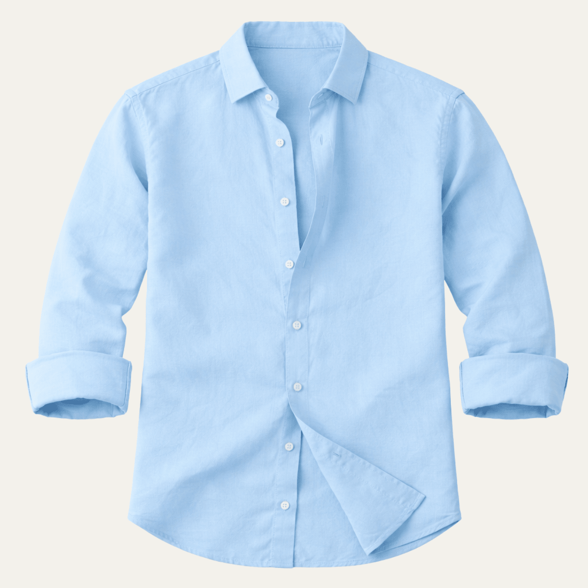 Lniana koszula męska długi rękaw – regularny krój - Arkadya Outlet - Men Shirt