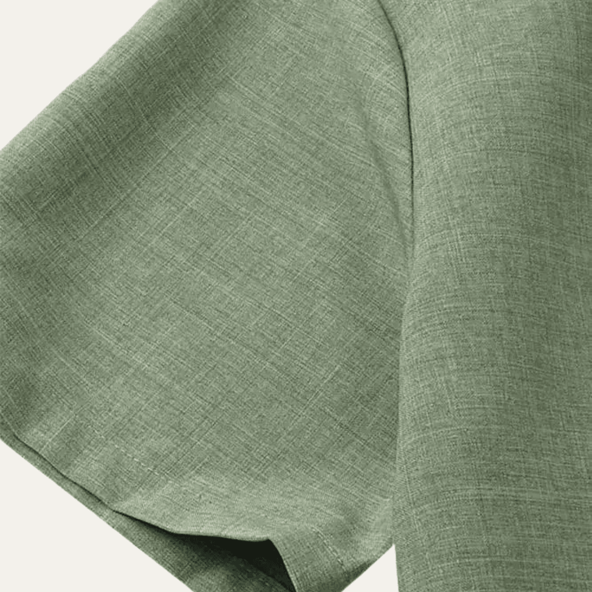 Lniana koszula męska krótki rękaw – luźny krój - Arkadya Outlet - Men Shirt