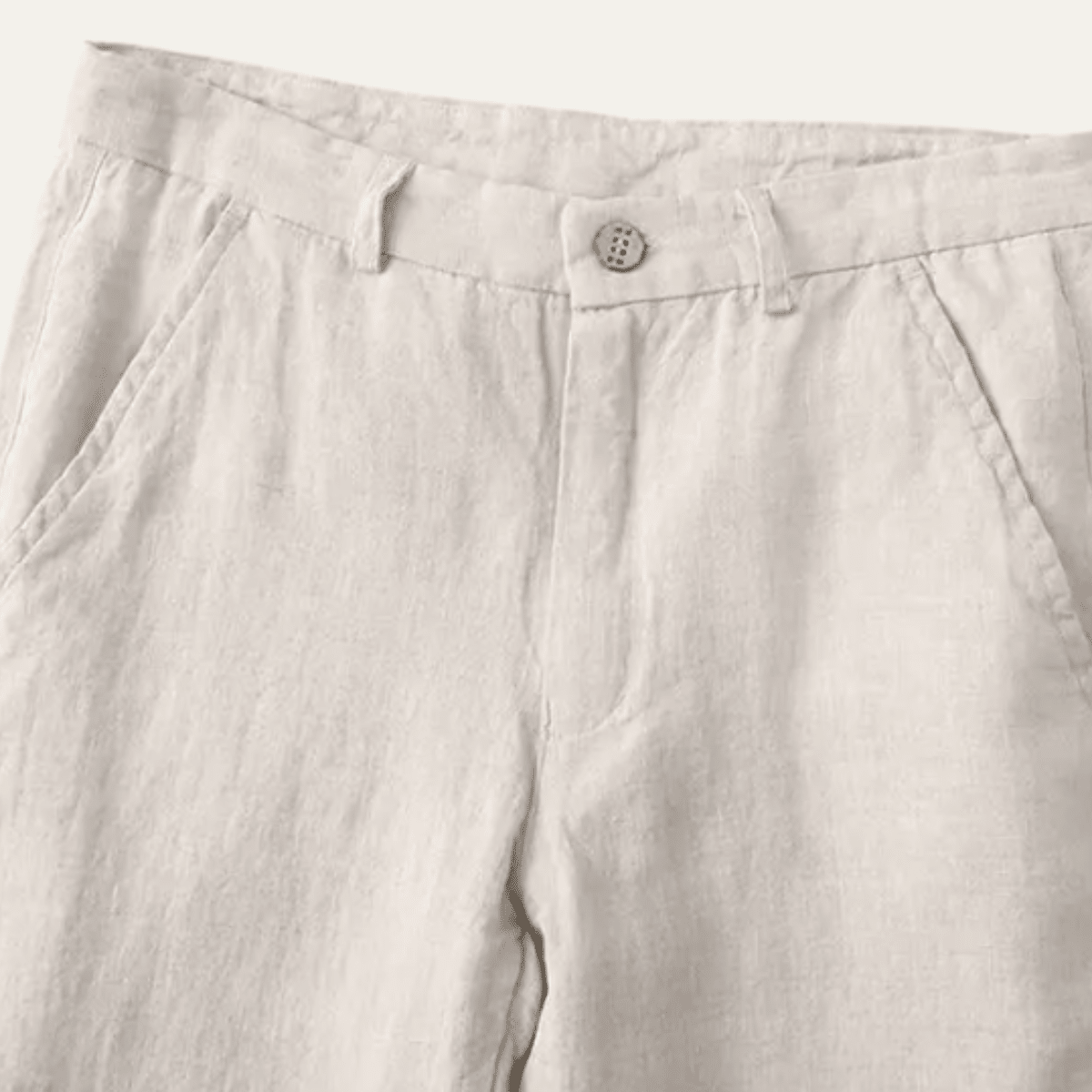 Lniane spodnie męskie – luźny krój, prosta nogawka - Arkadya Outlet - Men Pants
