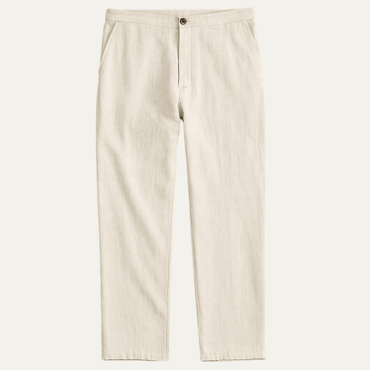 Lniane spodnie męskie – luźny krój, prosta nogawka - Arkadya Outlet - Men Pants