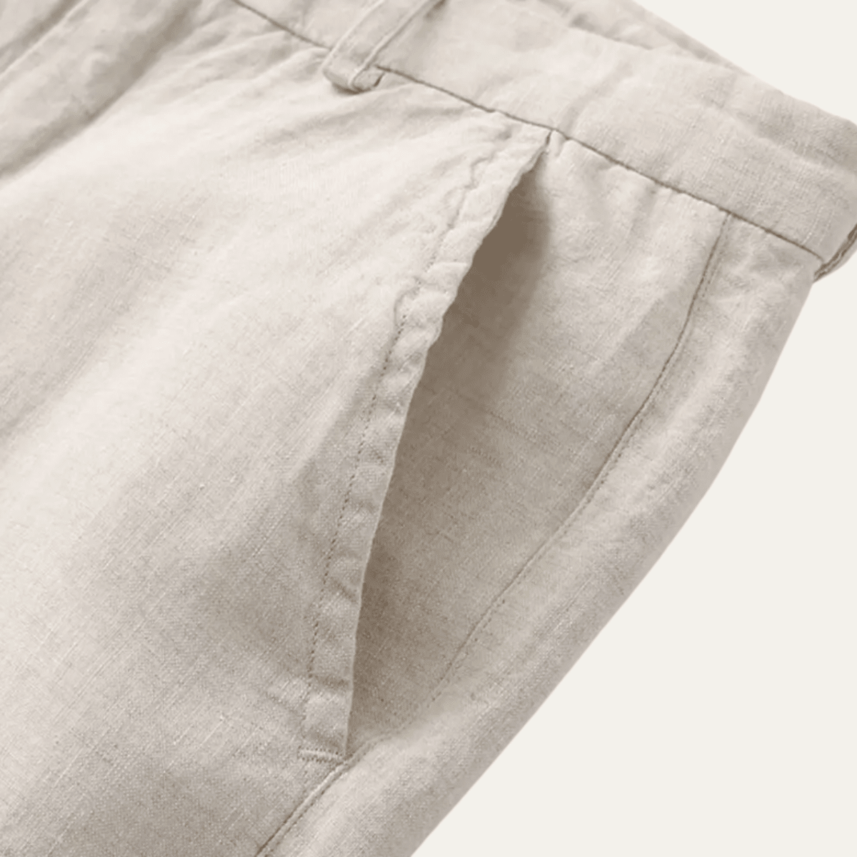 Lniane spodnie męskie – luźny krój, prosta nogawka - Arkadya Outlet - Men Pants