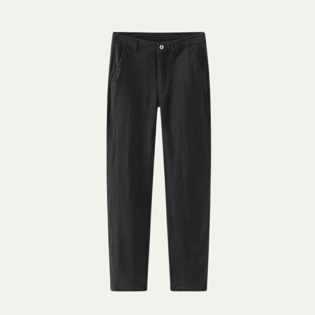 Lniane spodnie męskie – luźny krój, prosta nogawka - Arkadya Outlet - Men Pants