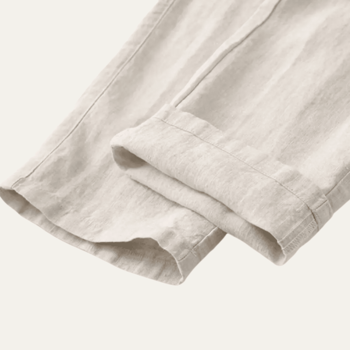 Lniane spodnie męskie – luźny krój, prosta nogawka - Arkadya Outlet - Men Pants