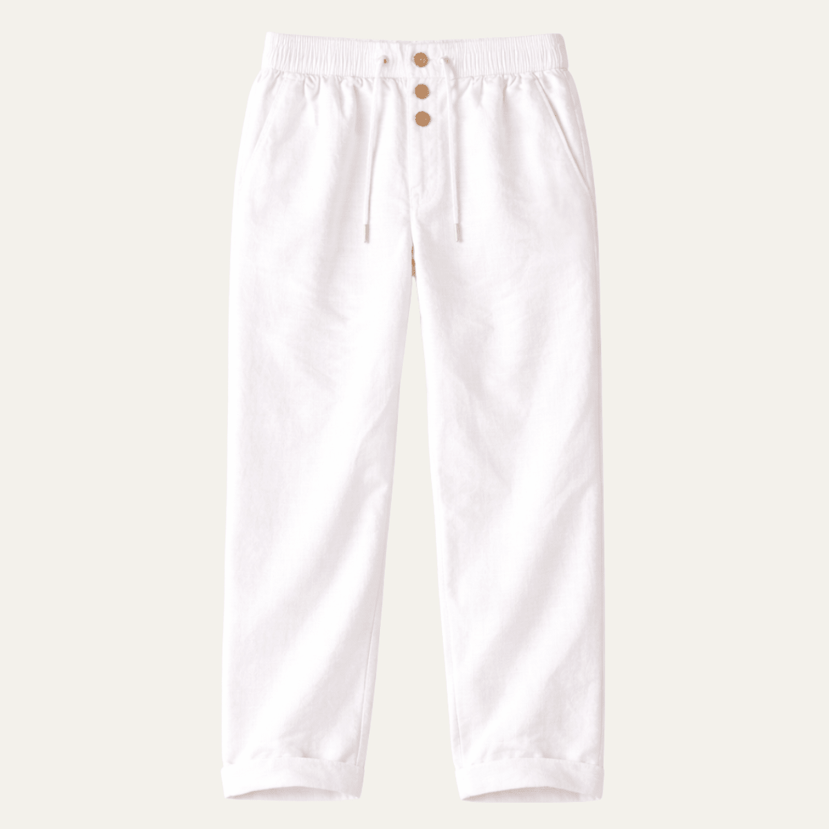 Lniane spodnie męskie – prosta nogawka, pełna długość - Arkadya Outlet - Men Pants