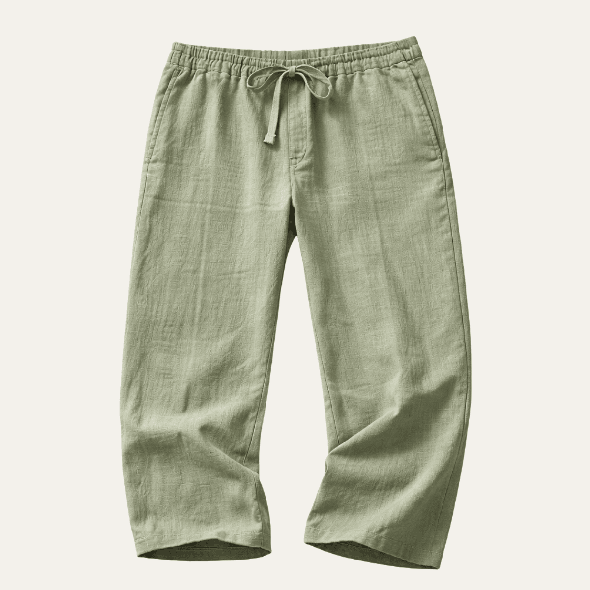 Lniane spodnie męskie – zwężana nogawka, dopasowany krój - Arkadya Outlet - Men Pants
