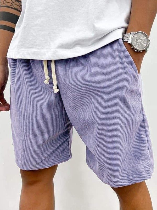 Lniane szorty męskie – luźny krój, krótka długość - Arkadya Outlet - Men Shorts