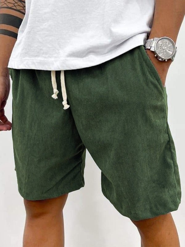 Lniane szorty męskie – luźny krój, krótka długość - Arkadya Outlet - Men Shorts