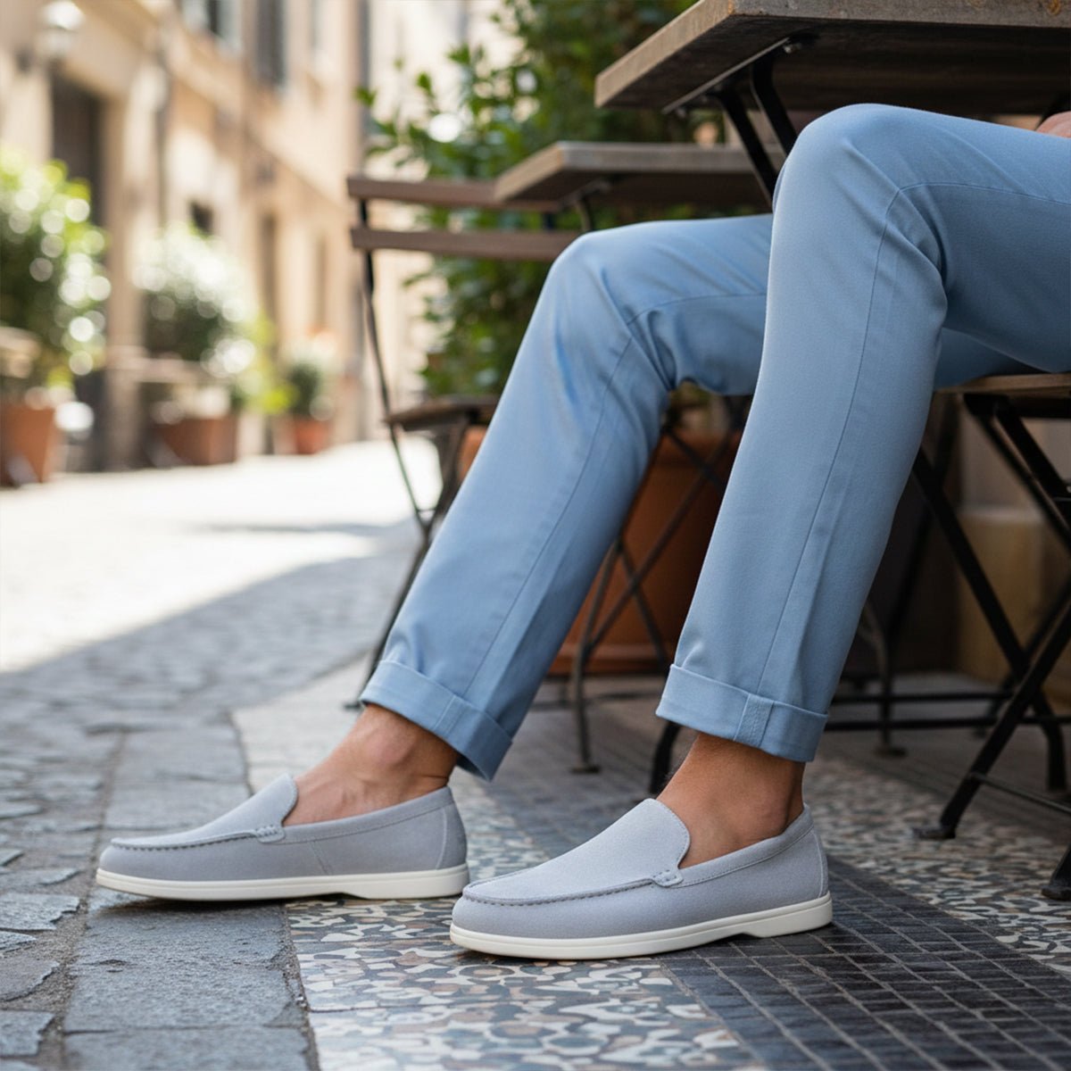 Loafersy męskie wsuwane – dopasowany krój, minimalistyczne - Arkadya Outlet - Men Shoes