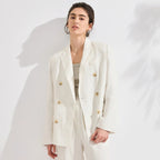 Marynarka damska dopasowana – klapy szpiczaste - Arkadya Outlet - Women Blazer