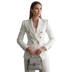 Marynarka damska dopasowana z usztywnioną sylwetką – klasyczny krój, fason biznesowy - Arkadya Outlet - Women Blazer