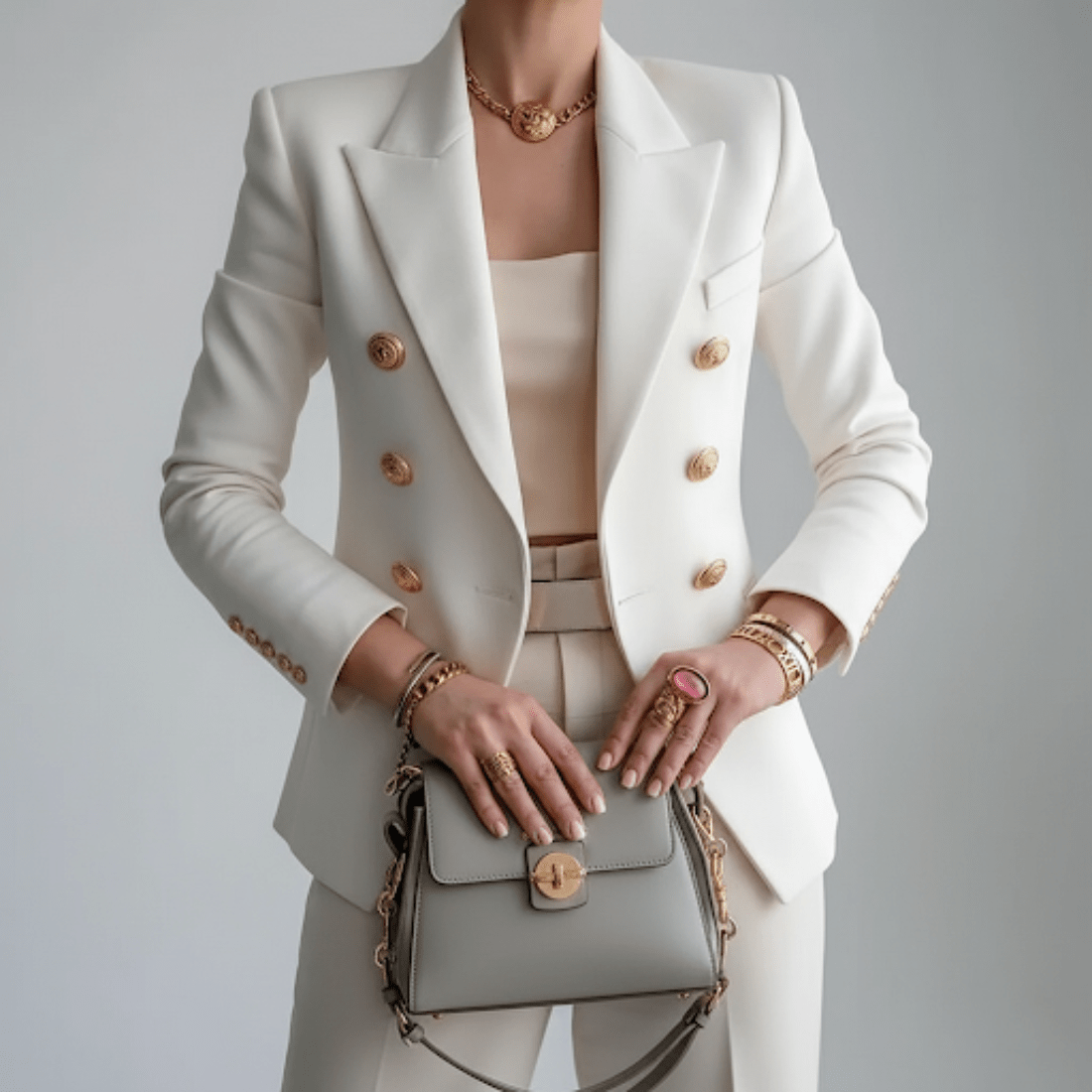 Marynarka damska dopasowana z usztywnioną sylwetką – klasyczny krój, fason biznesowy - Arkadya Outlet - Women Blazer