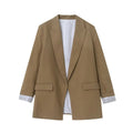 Marynarka damska oversize – długi rękaw, luźny krój - Arkadya Outlet - Women Blazer