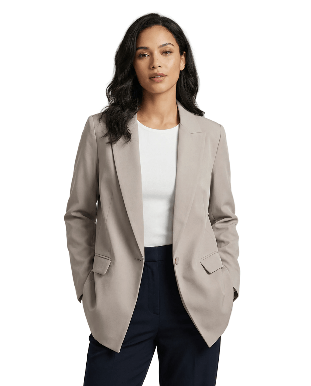 Marynarka damska oversize – długi rękaw, luźny krój - Arkadya Outlet - Women Blazer