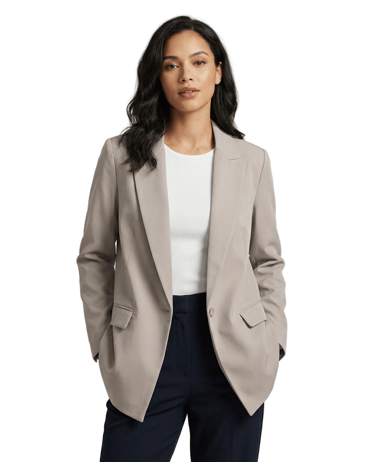 Marynarka damska oversize – długi rękaw, luźny krój - Arkadya Outlet - Women Blazer