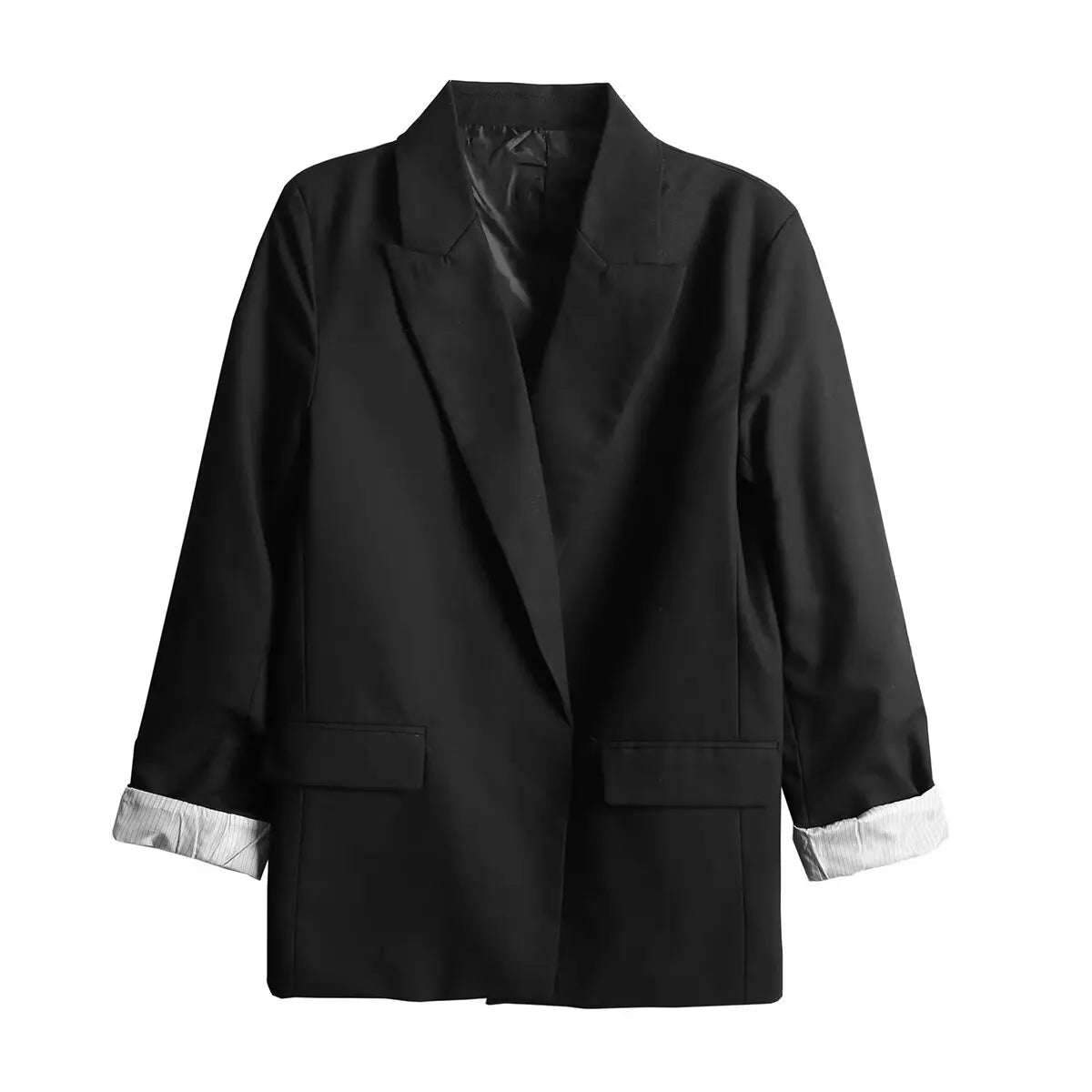Marynarka damska oversize – długi rękaw, luźny krój - Arkadya Outlet - Women Blazer