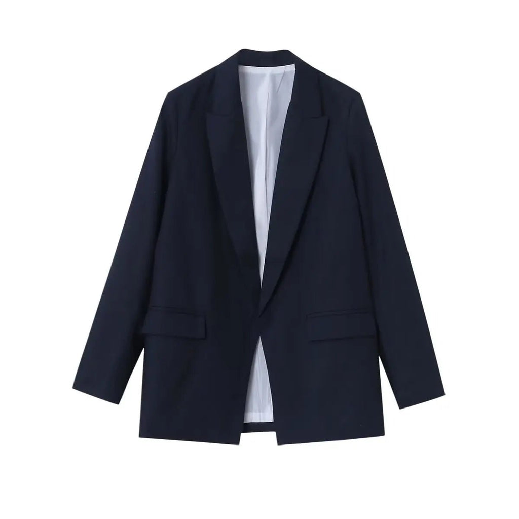 Marynarka damska oversize – długi rękaw, luźny krój - Arkadya Outlet - Women Blazer