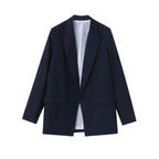 Marynarka damska oversize – długi rękaw, luźny krój - Arkadya Outlet - Women Blazer