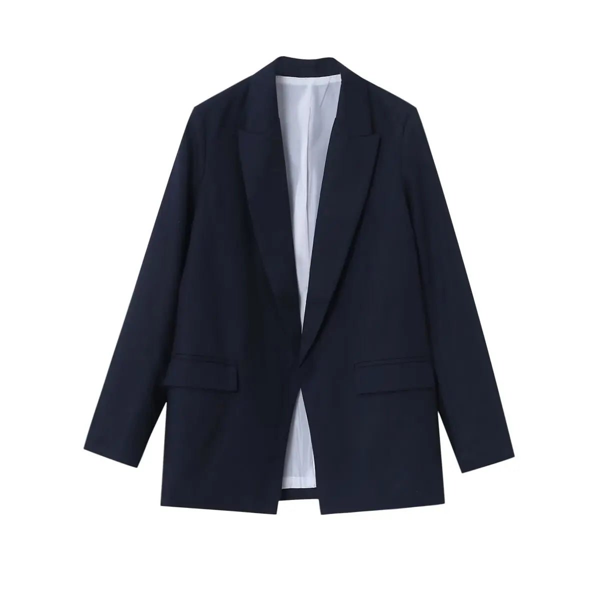 Marynarka damska oversize – długi rękaw, luźny krój - Arkadya Outlet - Women Blazer