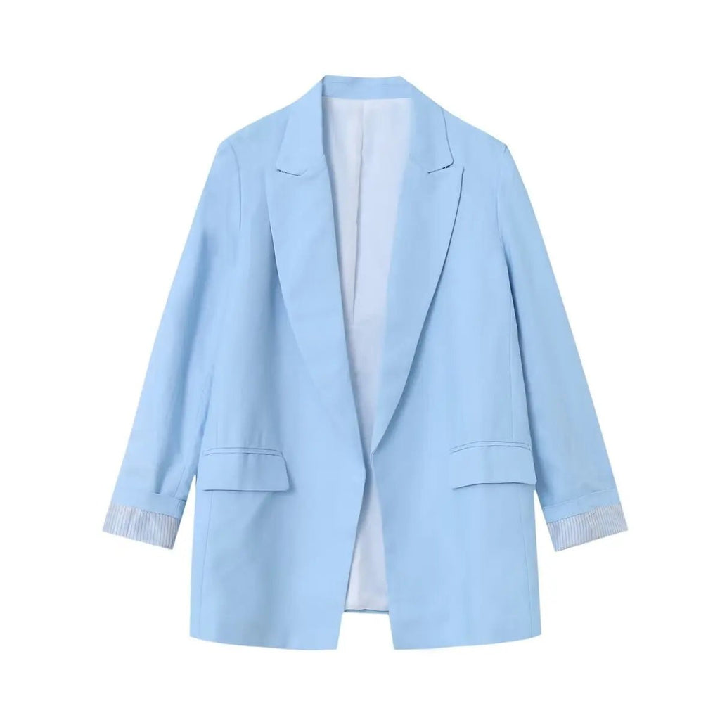 Marynarka damska oversize – długi rękaw, luźny krój - Arkadya Outlet - Women Blazer