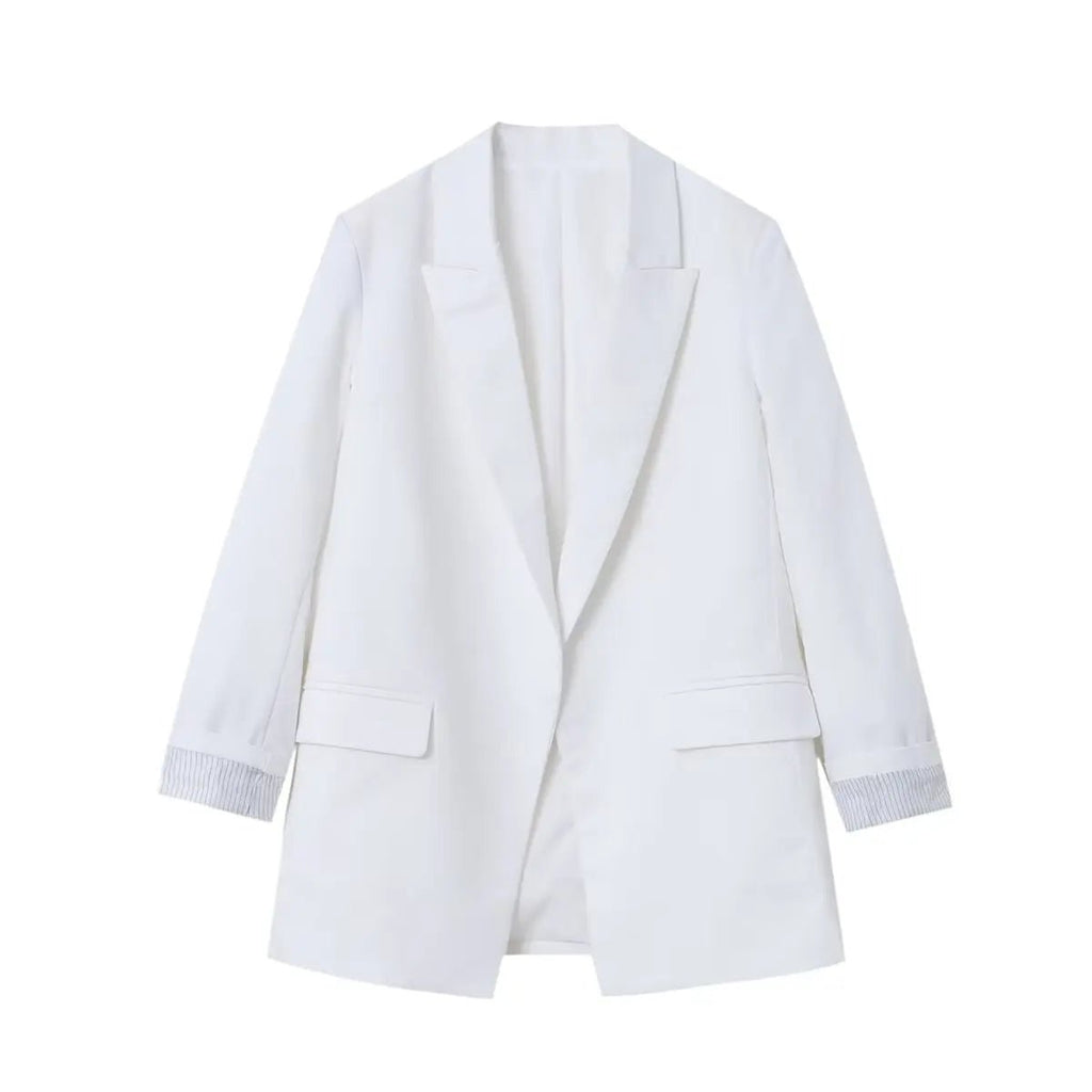 Marynarka damska oversize – długi rękaw, luźny krój - Arkadya Outlet - Women Blazer