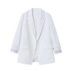 Marynarka damska oversize – długi rękaw, luźny krój - Arkadya Outlet - Women Blazer