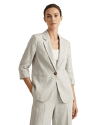 Marynarka damska rękaw 3/4 – dopasowany krój - Arkadya Outlet - Women Blazer