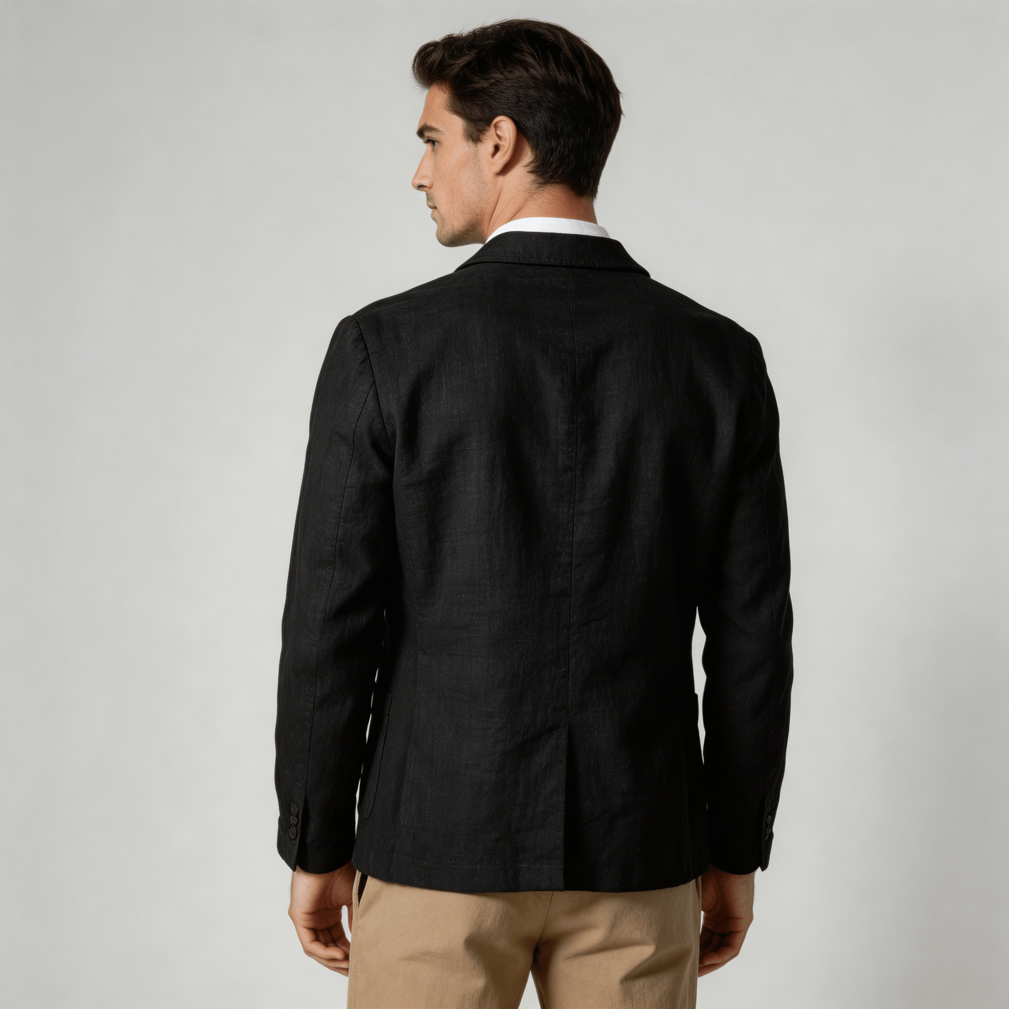 Marynarka męska – dwa guziki, naszywane kieszenie - Arkadya Outlet - Men Blazer