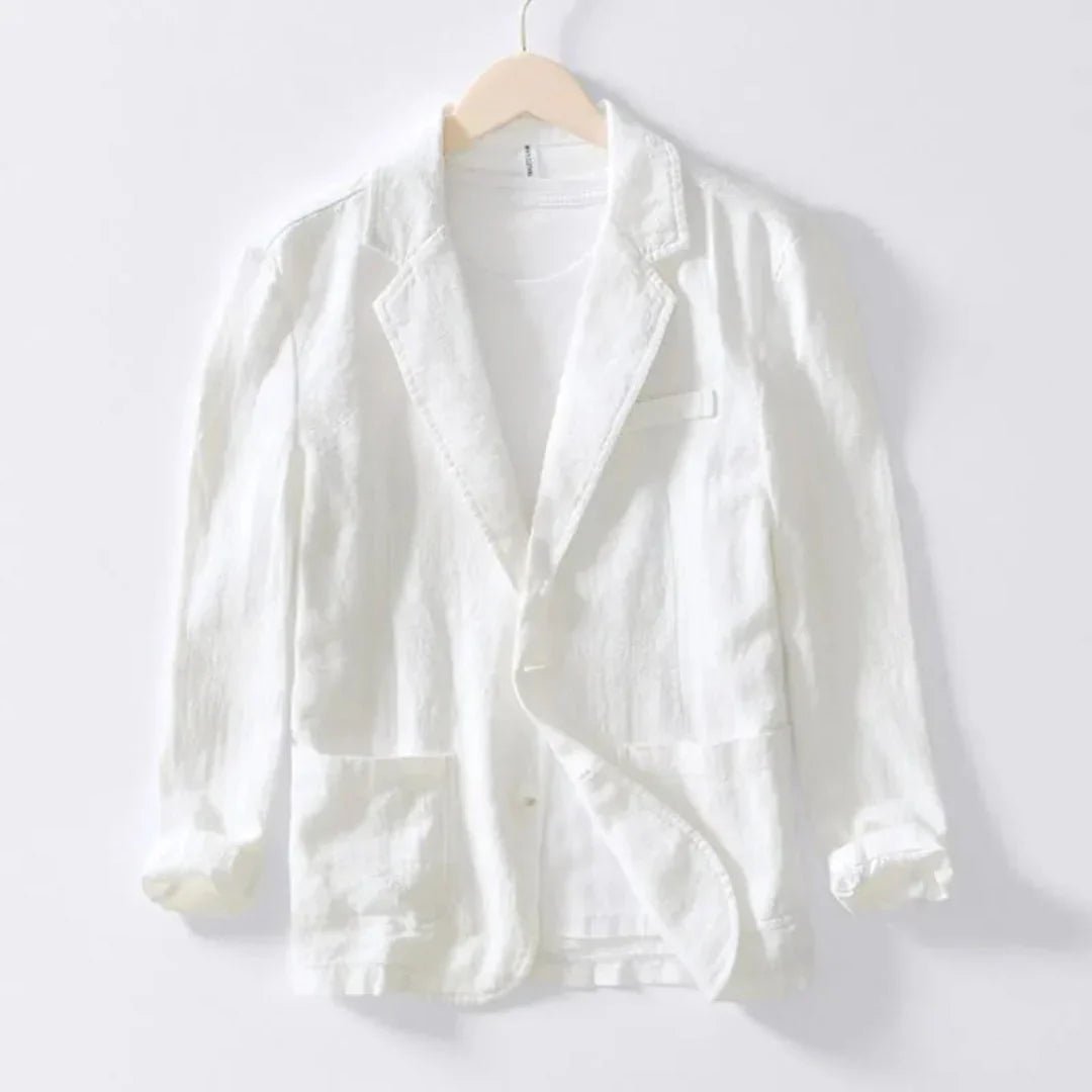 Marynarka męska – dwa guziki, naszywane kieszenie - Arkadya Outlet - Men Blazer