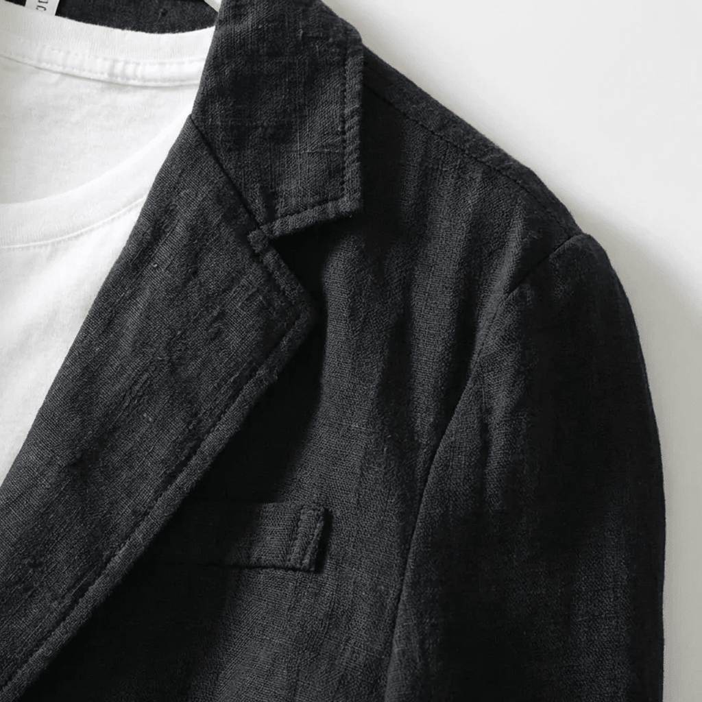 Marynarka męska – dwa guziki, naszywane kieszenie - Arkadya Outlet - Men Blazer