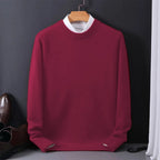 Męska Bluza Dzianinowa | Klasyczny Krój z Okrągłym Dekoltem - Arkadya Outlet - Sweaters